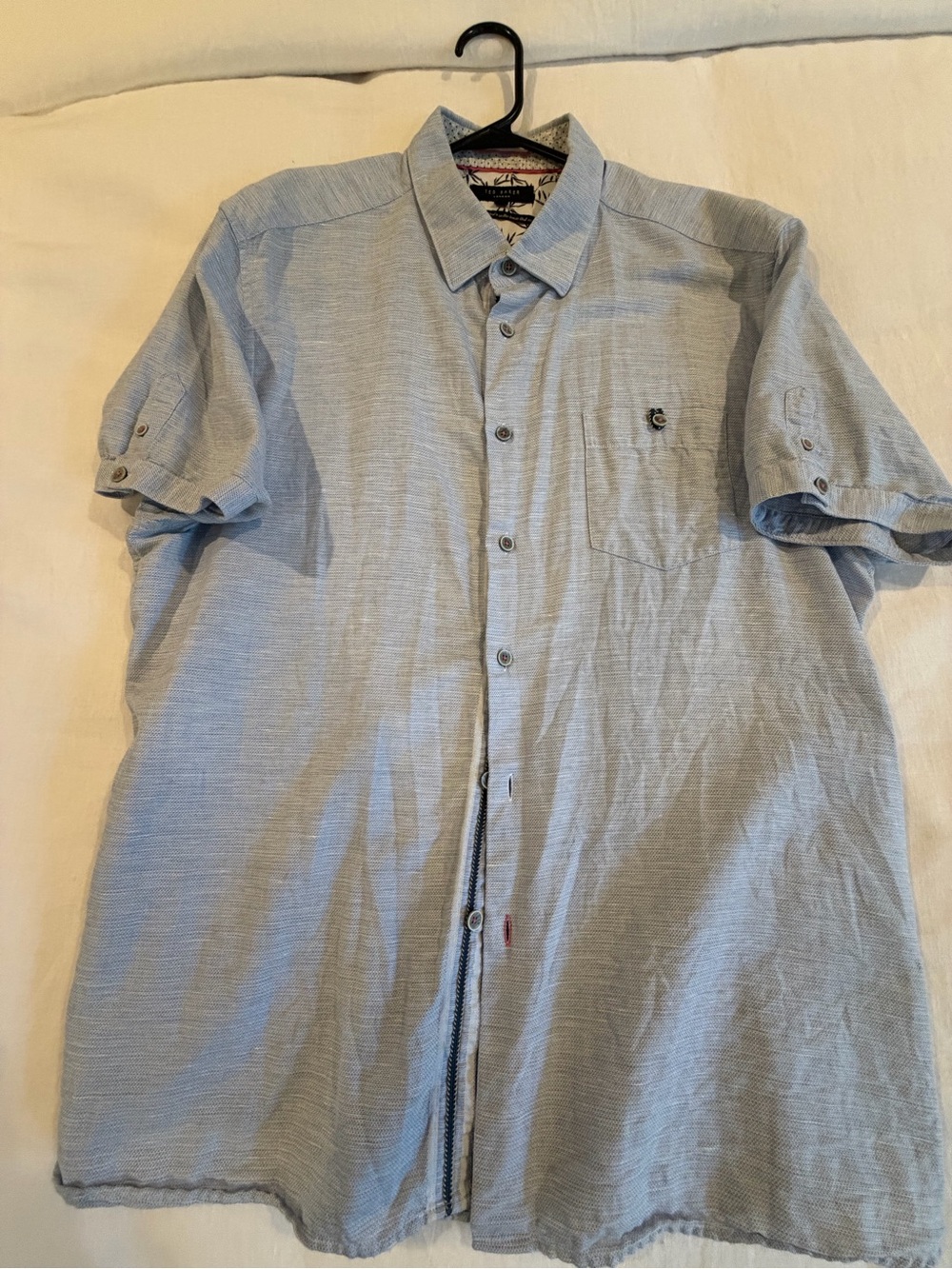 Ted Baker Light Blue Short-Sleeve Button-Down Shirt